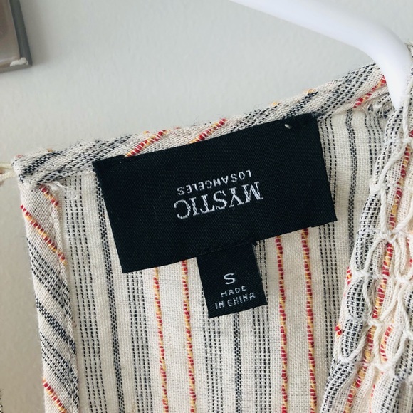 🔹NWOT🔹Mystic short sleeve striped Jumpsuit - Picture 6 of 7